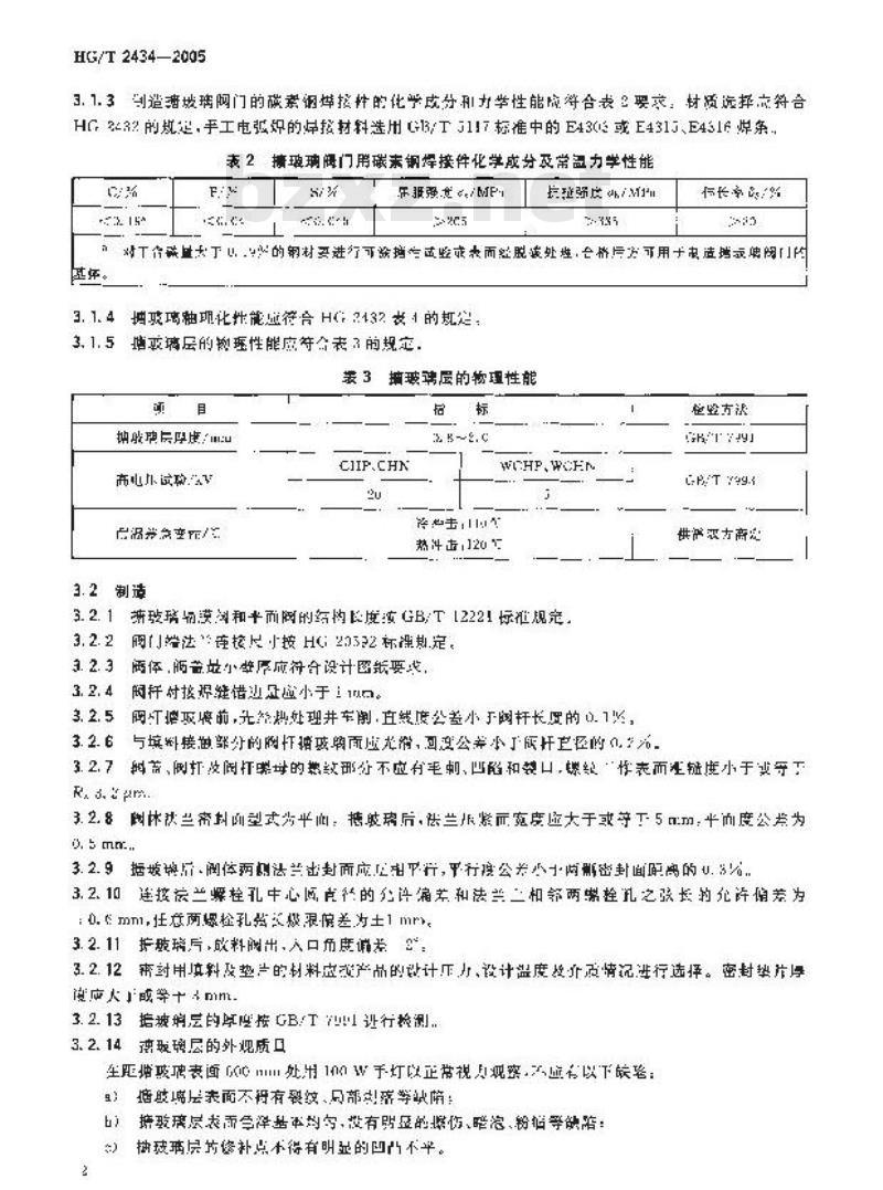 HG/T 2434-2005 代替 HG/T 2434-1993 搪玻璃阀门技术条件
