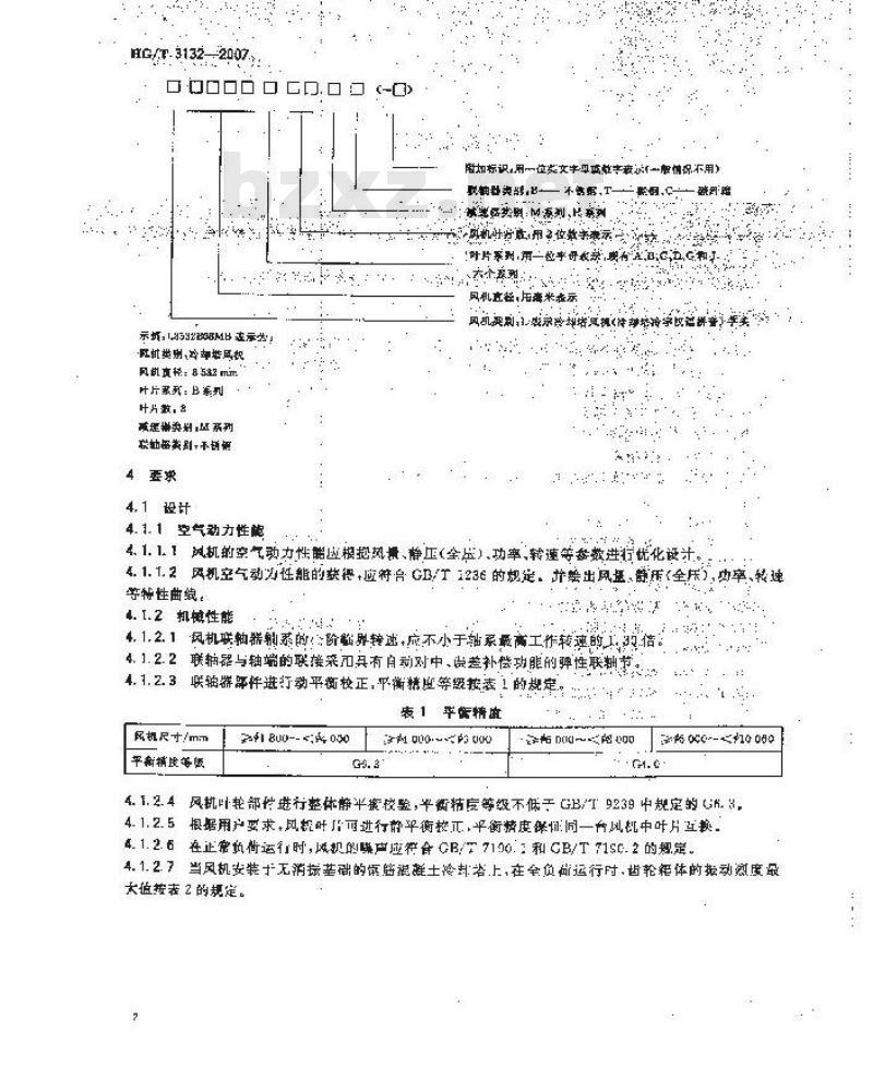 HG/T 3132-2007 L 型冷却塔风机