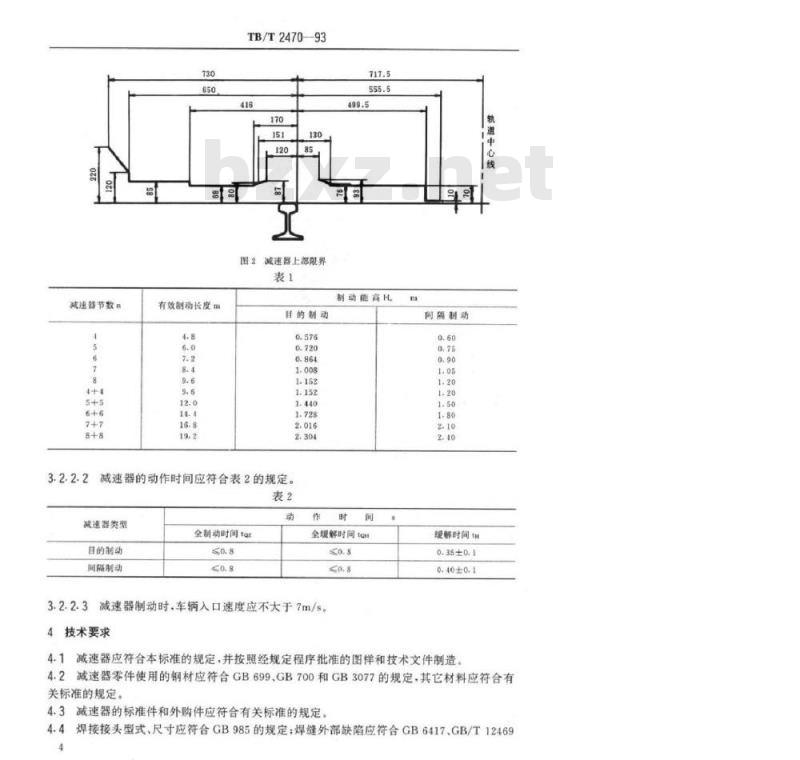 TB/T 2470-93 T●JK型车辆减速器重力式系列