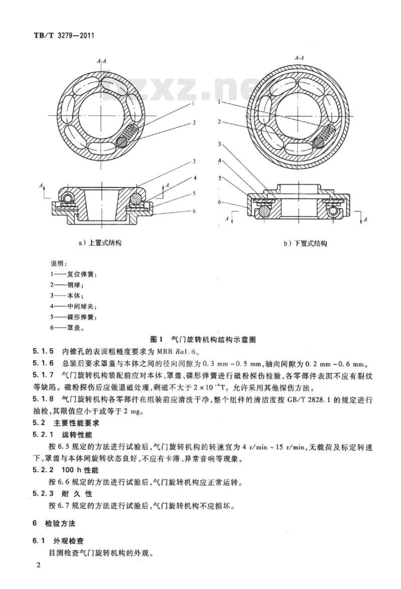 TB/T 3279-2011 机车、动车用柴油机零部件气门旋转机构