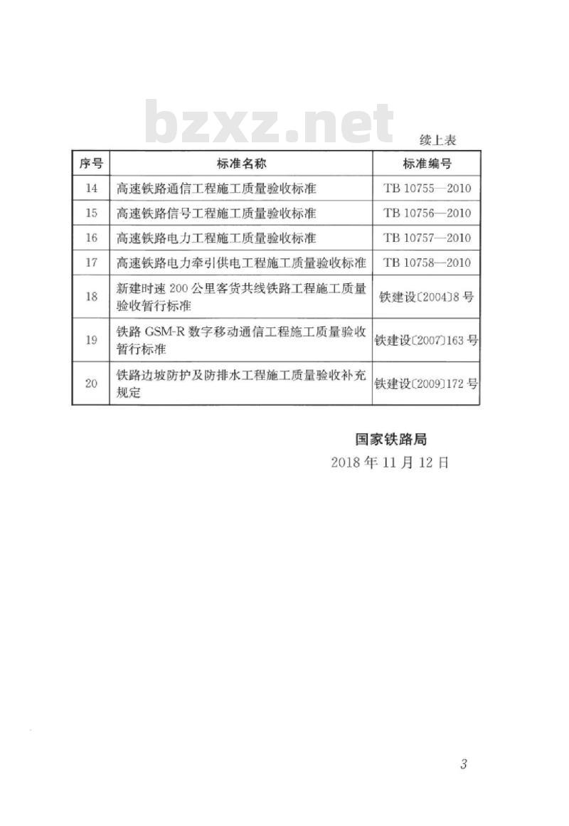 TB 10414-2018 铁路路基工程施工质量验收标准