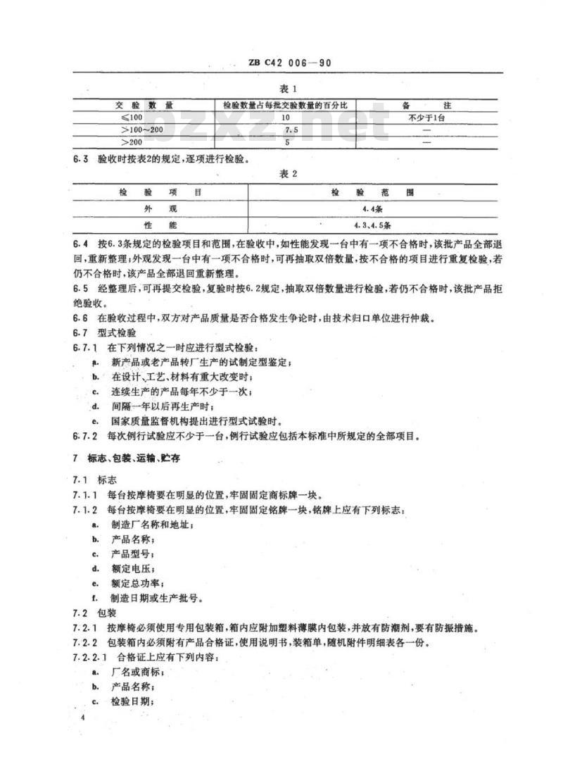 YY 91097-1999 电动按摩椅