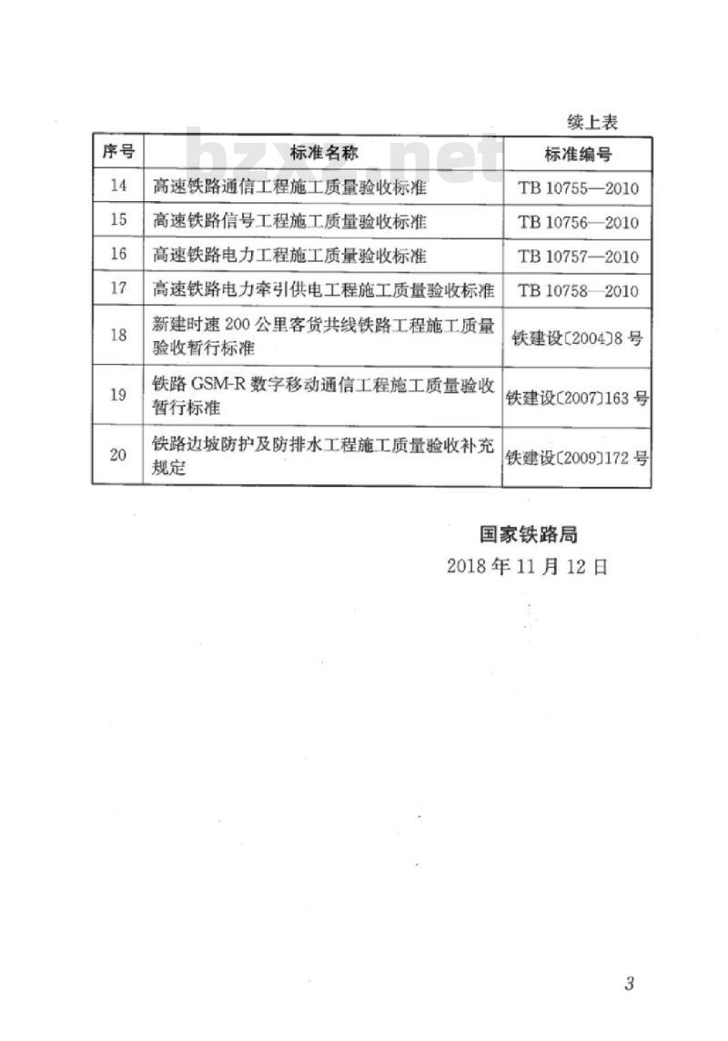 TB 10754-2018 高速铁路轨道工程施工质量验收标准