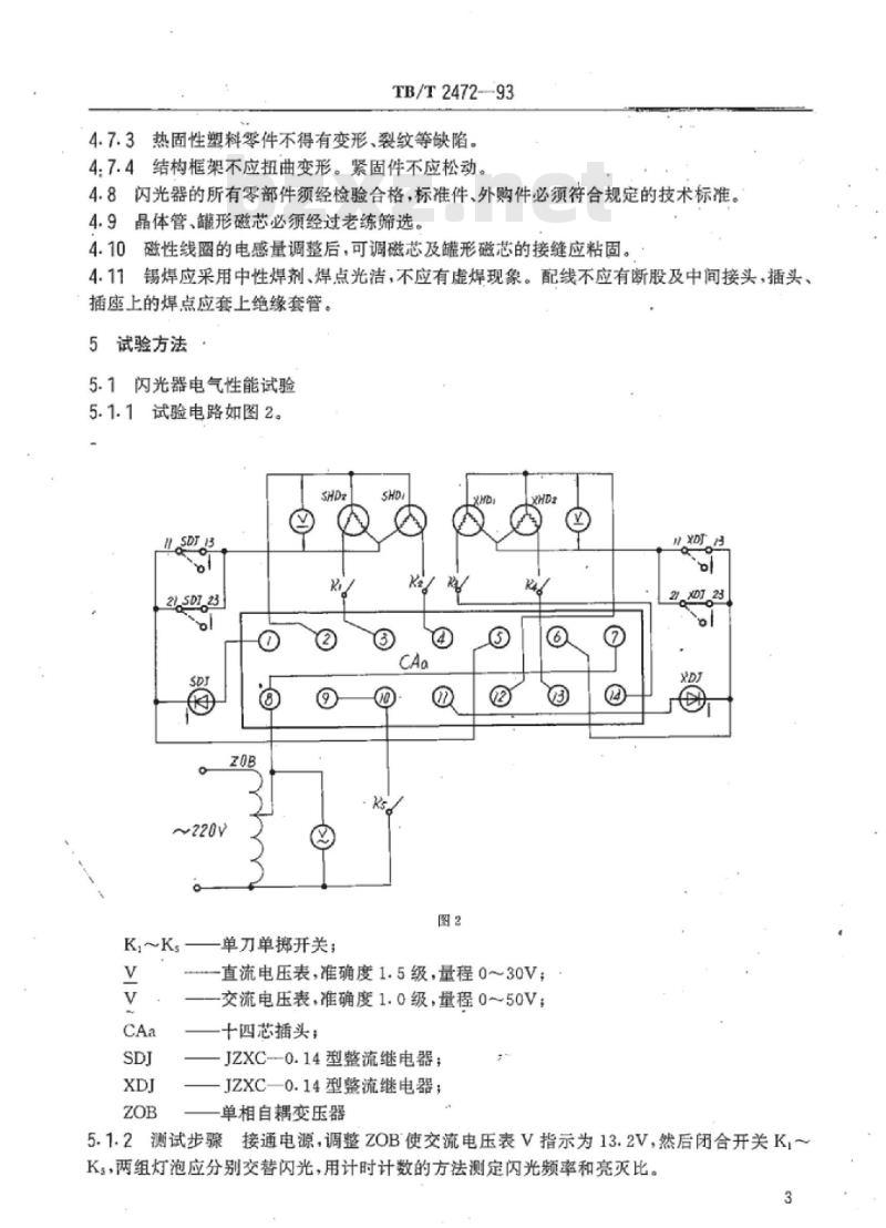 TB/T 2472-93 DK●S型道口闪光器