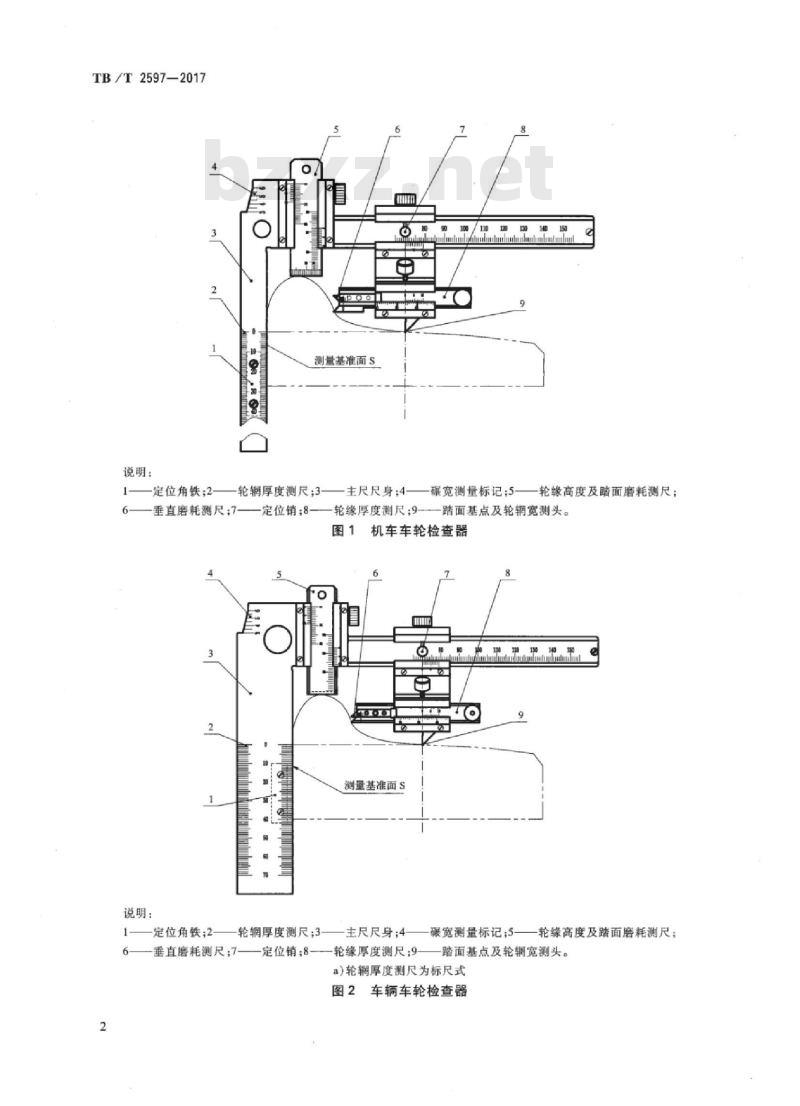 TB/T 2597-2017 机车车辆车轮专用量具