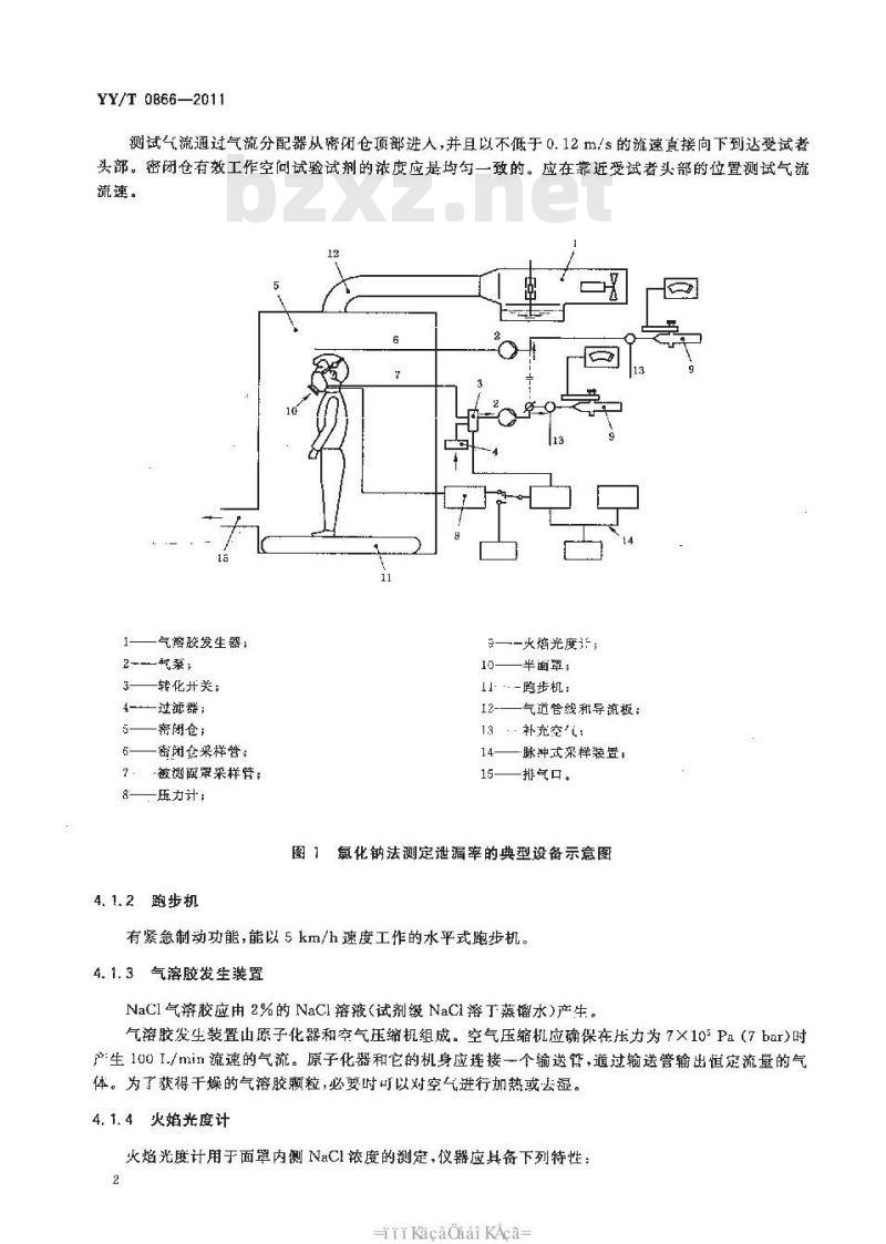 YY/T 0866-2011 医用防护口罩总泄漏率测试方法