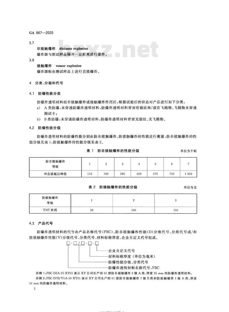 GA 667-2020 防爆炸透明材料