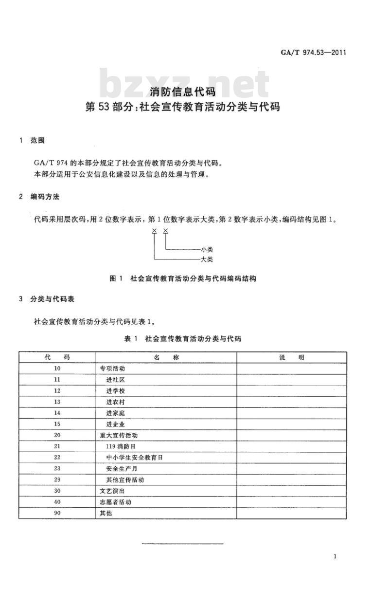 GA/T 974.53-2011 消防信息代码第53部分:社会宣传教育活动分类与代码