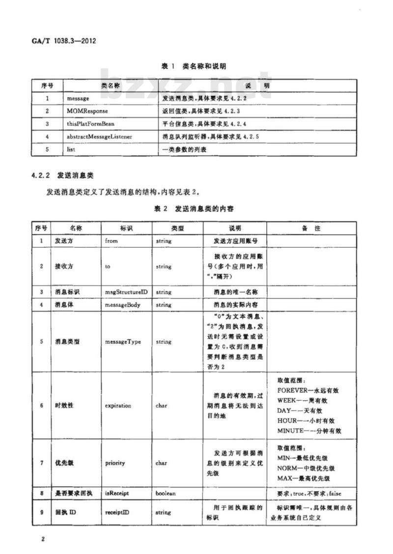 GA/T 1038.3-2012 消防公共服务平台技术规范第3部分:信息交换接口
