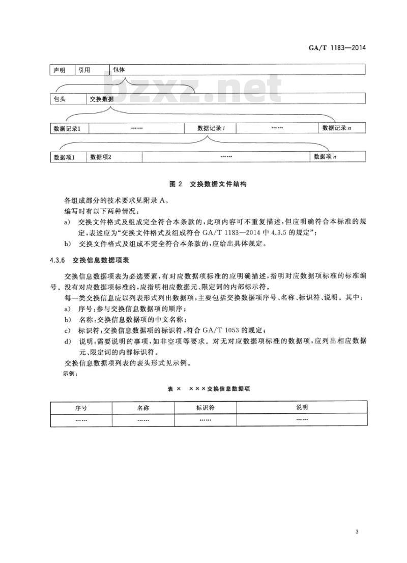 GA/T 1183-2014 数据交换格式标准编写要求