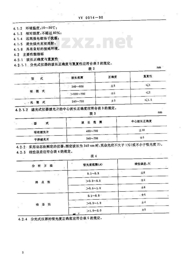 YY 0014-1990 生化分析仪