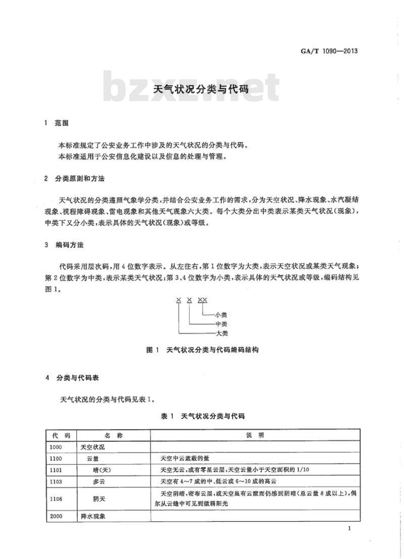GA/T 1090-2013 天气状况分类与代码