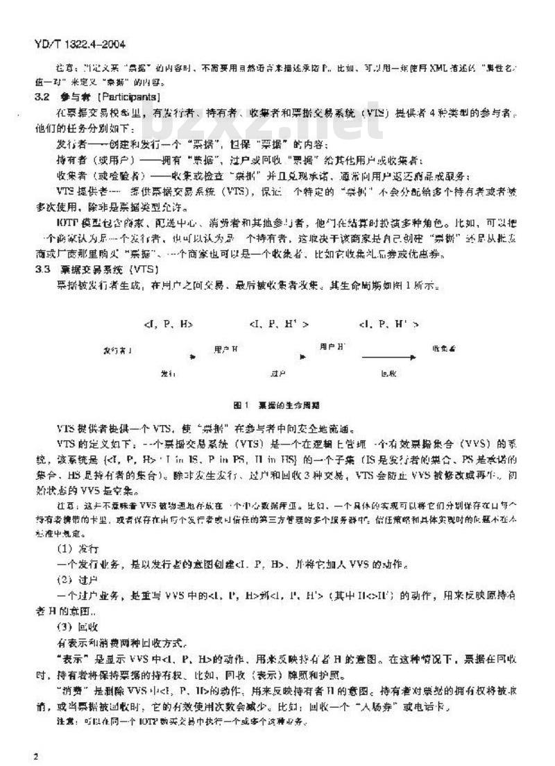 YD/T 1322.4-2004 电子商务技术要求 第四部分:票据的表示层句法