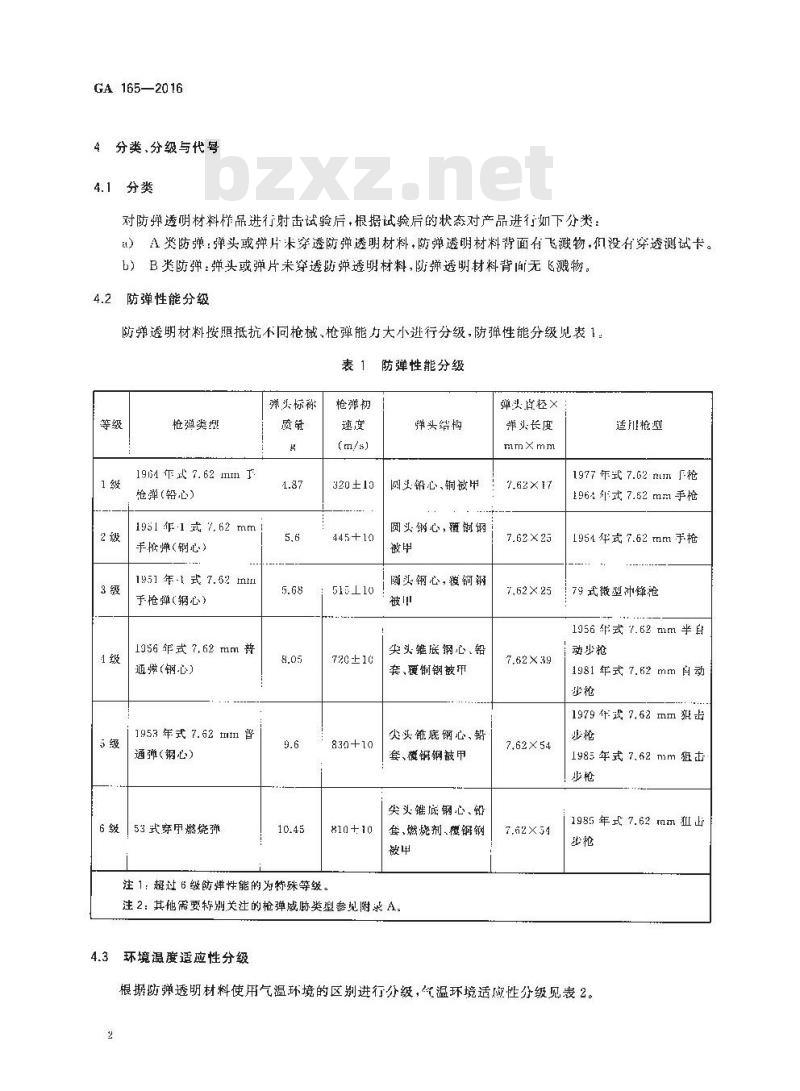 GA 165-2016 防弹透明材料