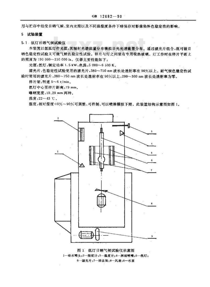 GB 12682-1990 彩色照相影像色稳定性对比试验方法