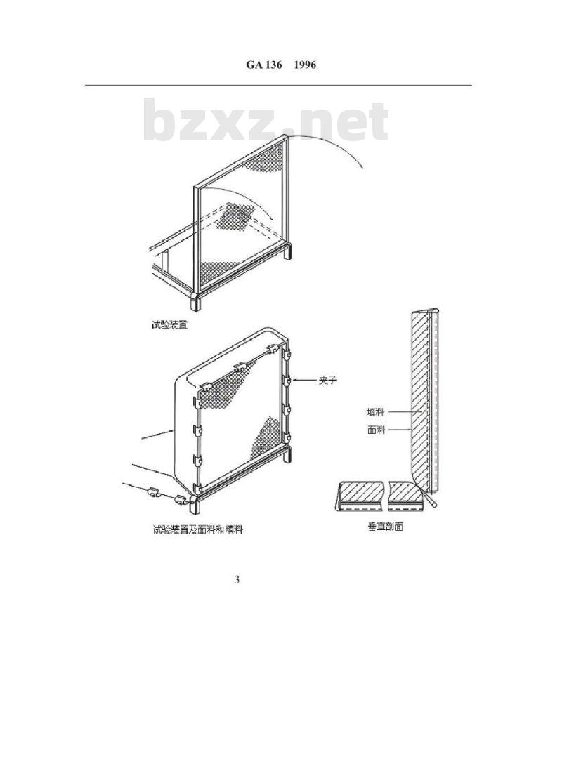 GA 136-1996 软垫家具易燃性的实验和分级方法