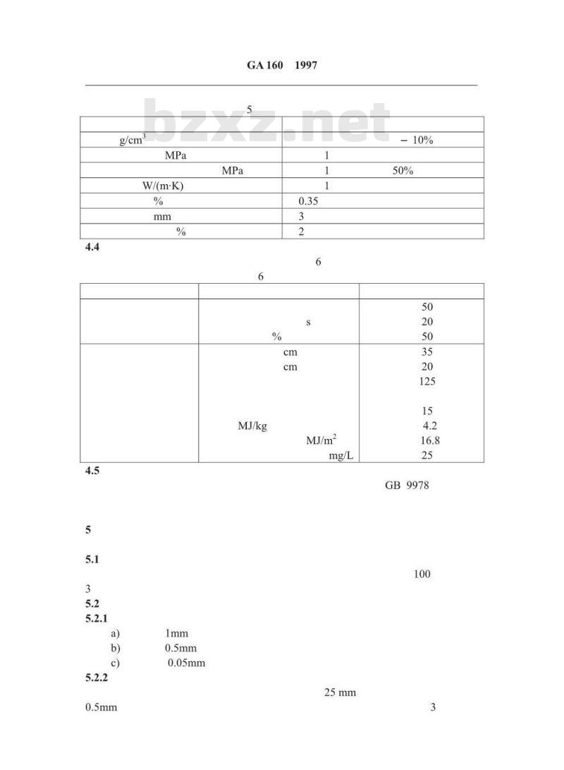 GA 160-1997 不燃性无机复合板通用技术条件