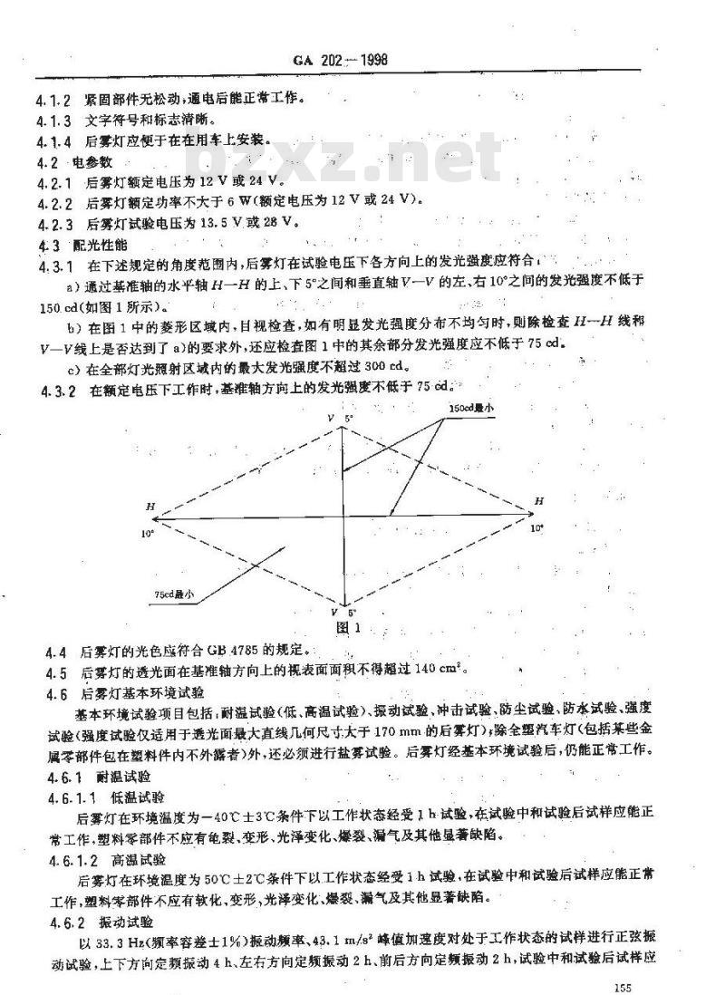 GA 202-1998 在用车后雾灯