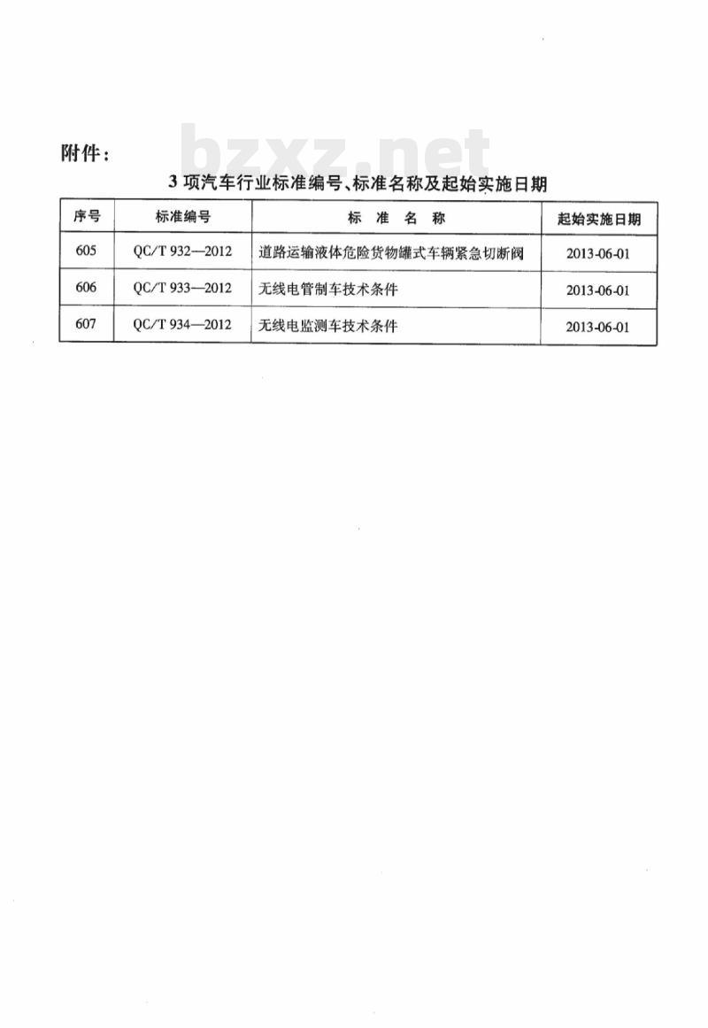 QC/T 933-2012 无线电管制车技术条件