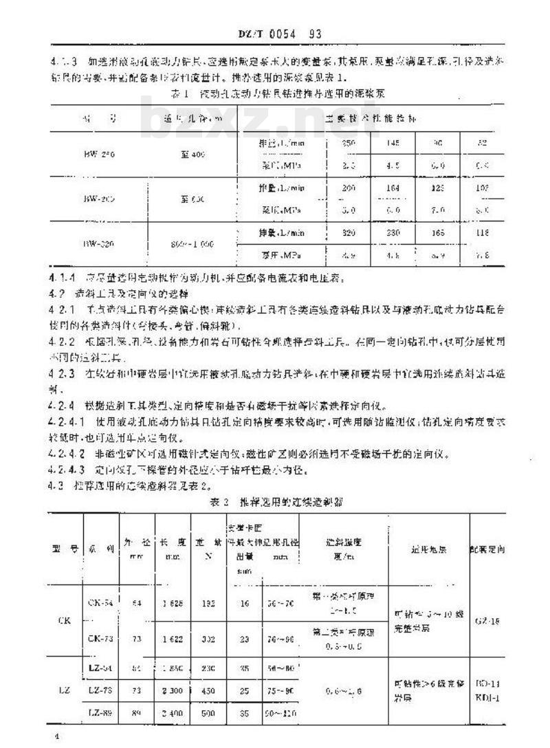 DZ/T 0054-1993 定向钻进技术规范