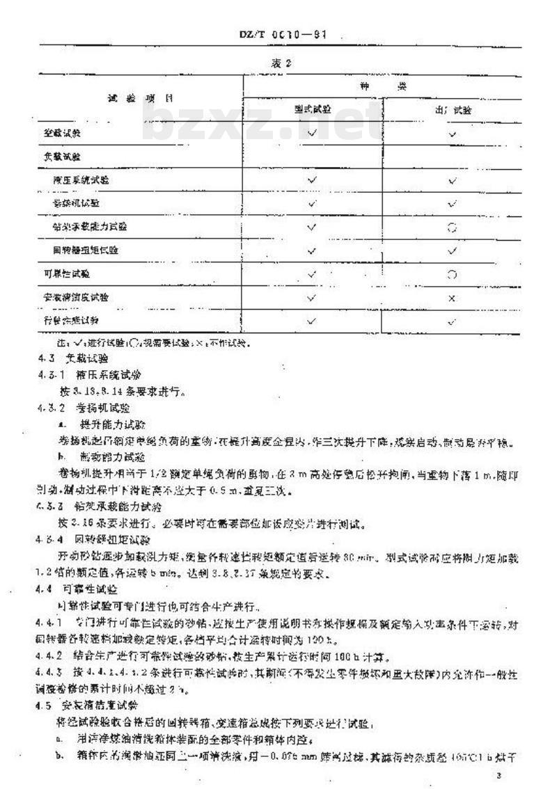 DZ/T 0010-1991 砂矿勘探钻机技术条件