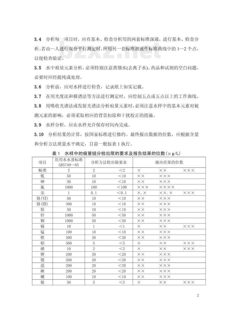 DZ 01304-1994 水质分析质量要求和检查办法