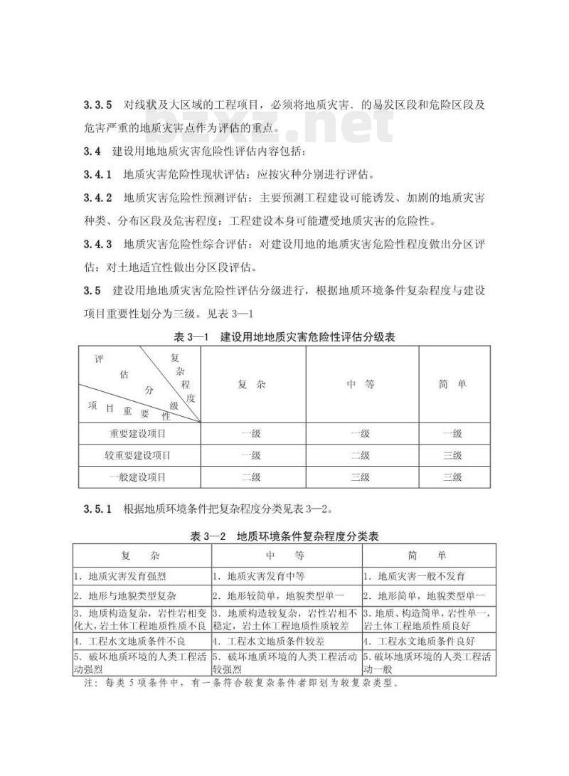 DZ 0245-2004 建设用地地质灾害危险性评估技术要求