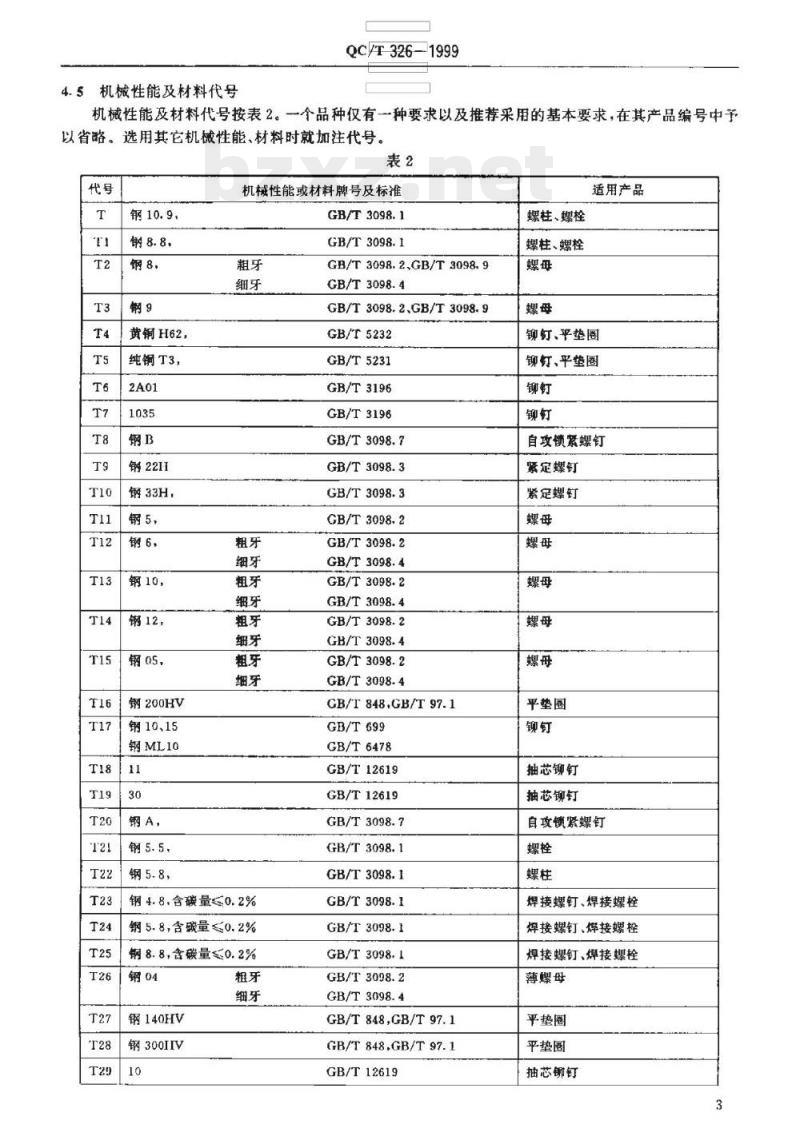 QC/T 326-1999 汽车标准件产品编号规则