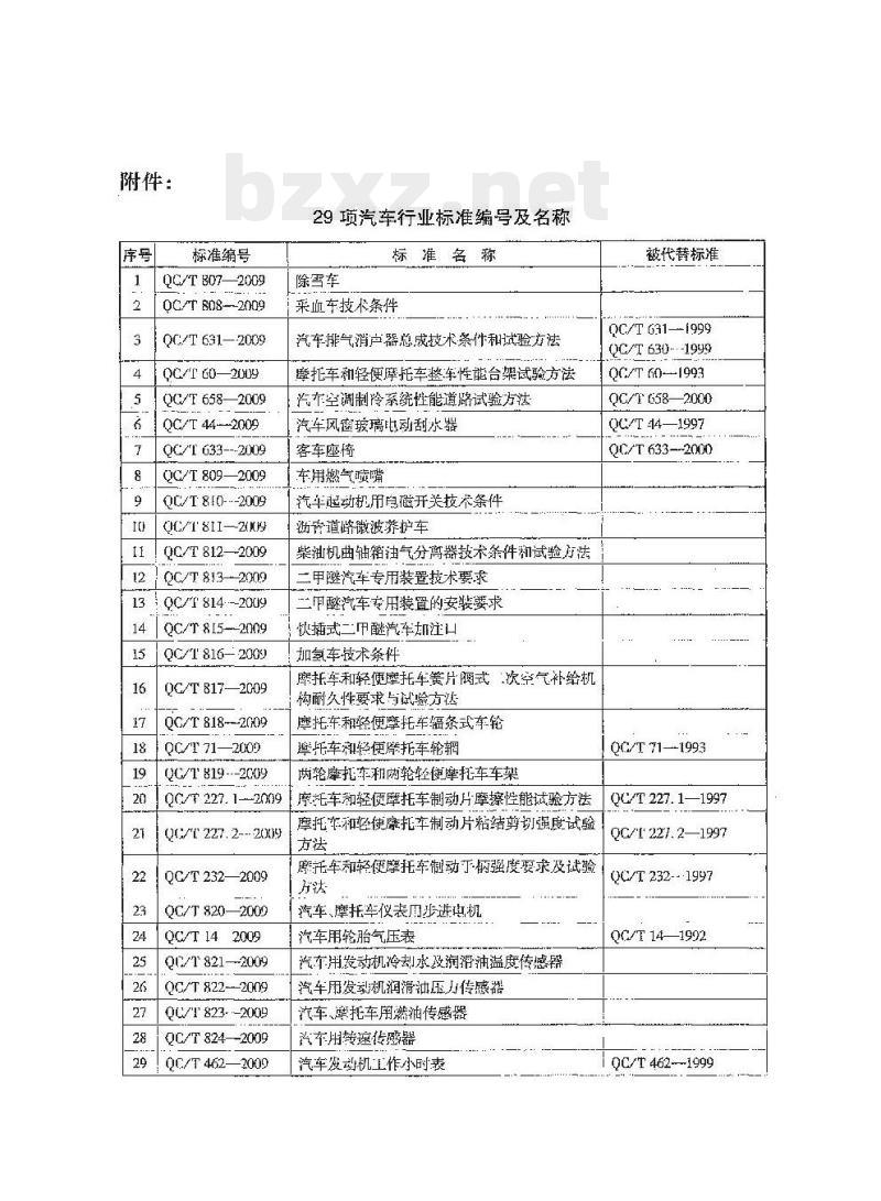 QC/T 821-2009 汽车用发动机冷却水及润滑油温度传感器