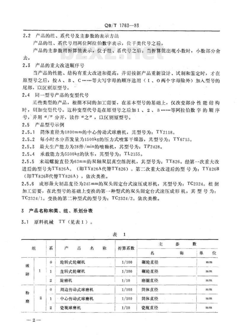 QB/T 1763~1765-1993 陶瓷机械标准