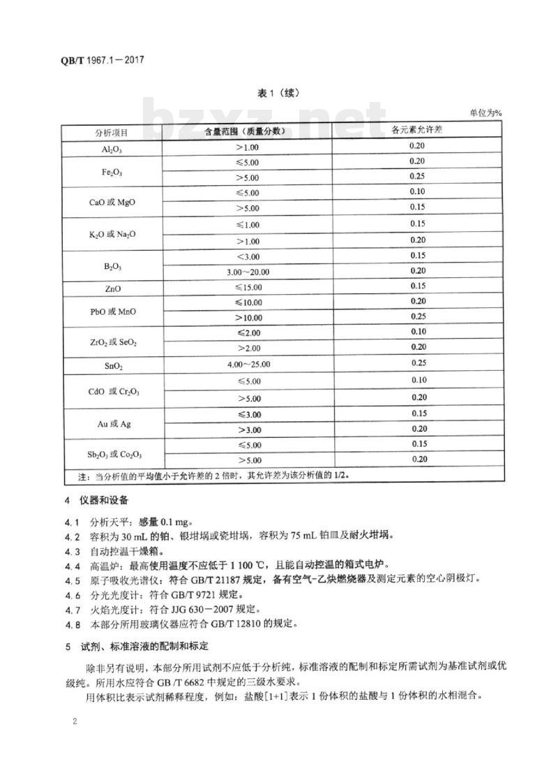 QB/T 1967.1一2017 彩色类陶瓷颜料化学成分分析方法