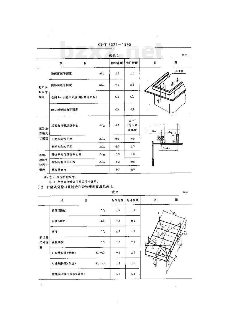 CB/T 3324-1995 钢质船装件精度