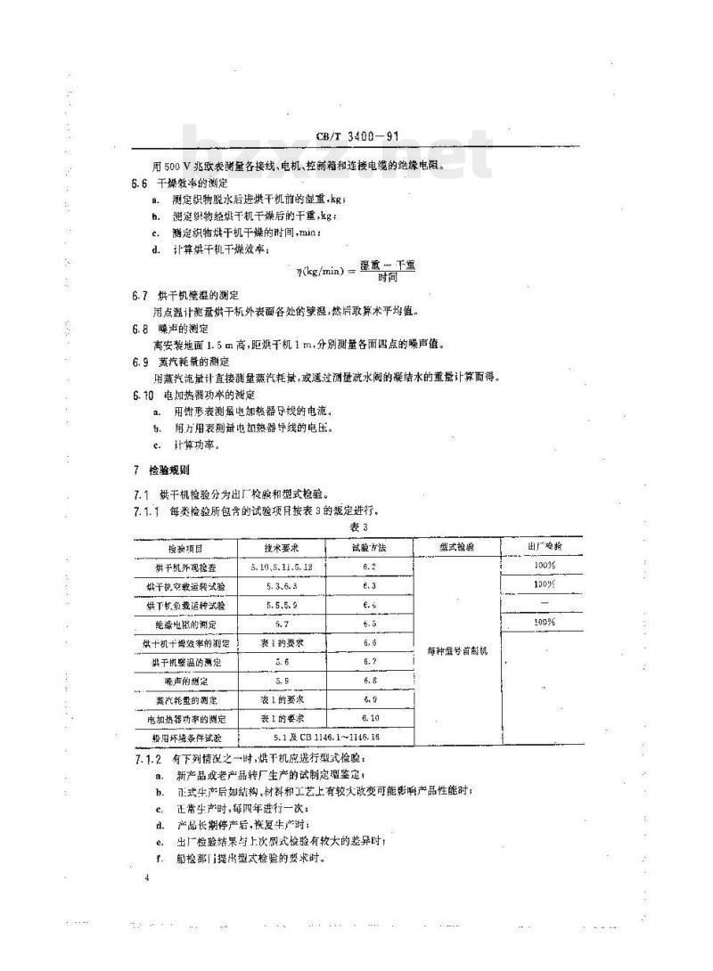 CB/T 3400-91 船用烘干机