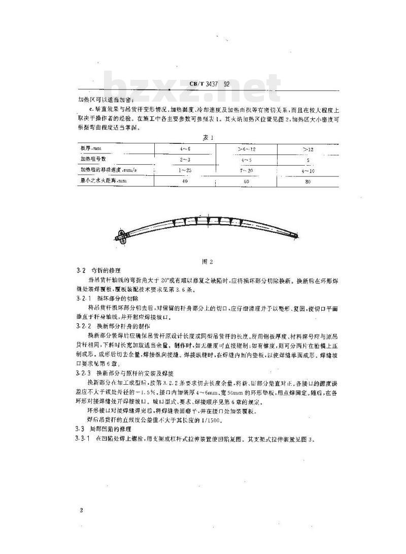 CB/T 3437-92 船用吊货杆修理工艺及技术要求