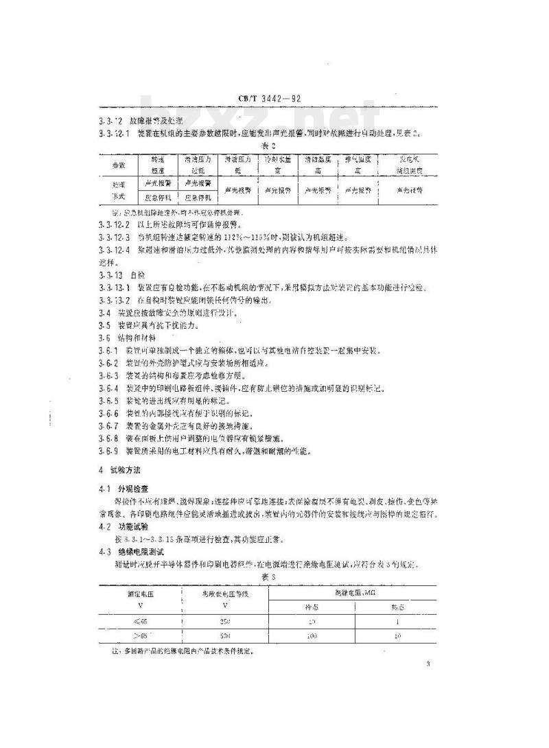 CB/T 3442-92 船用柴油发电机组自起动装置技术条件