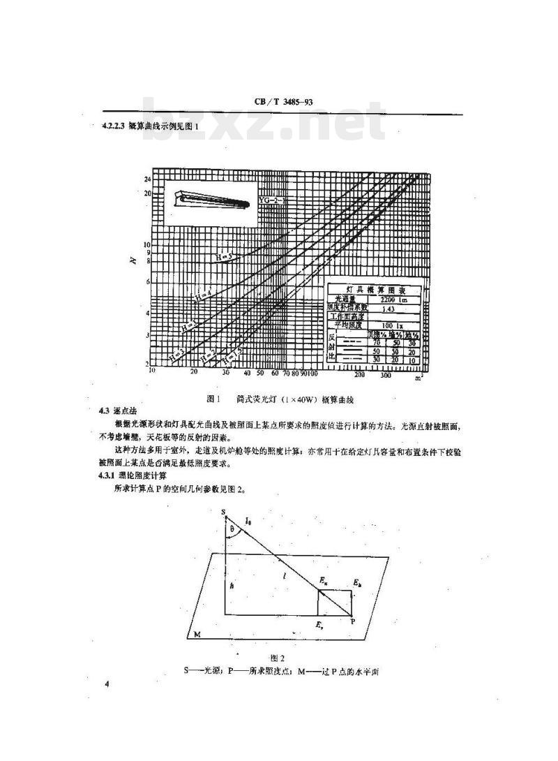 CB/T 3485-93 舱室照度计算与测量方法