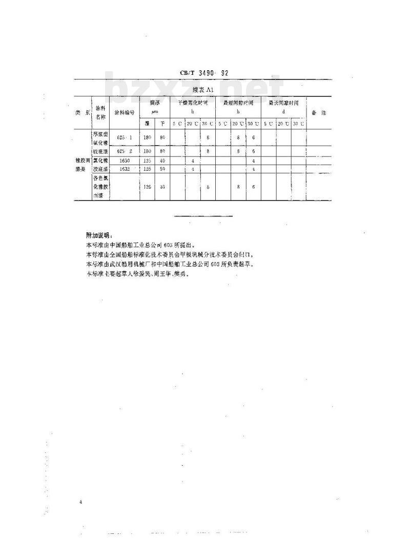 CB/T 3490-92 船用臂架起重机涂装技术要求