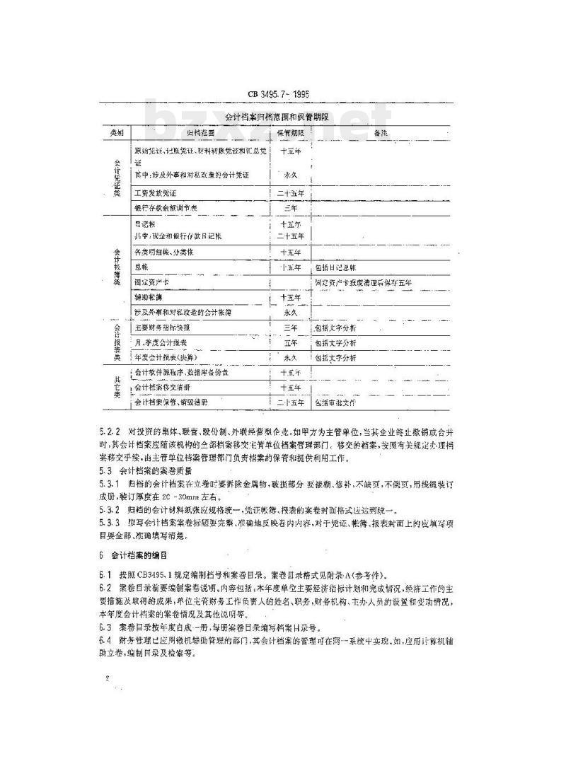 CB 3495.7-1995 船舶工业档案管理规则会计