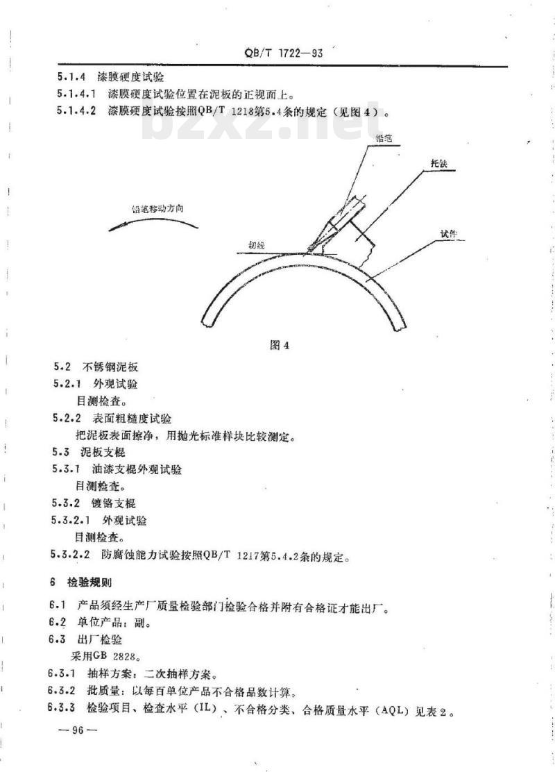 QB/T 1722—1993 自行车泥板