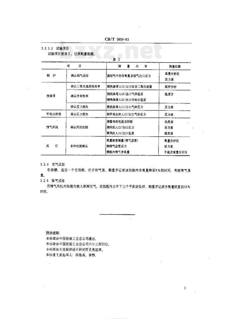 CB/T 3609-93 惰性气体系统安装及效用试验质量要求