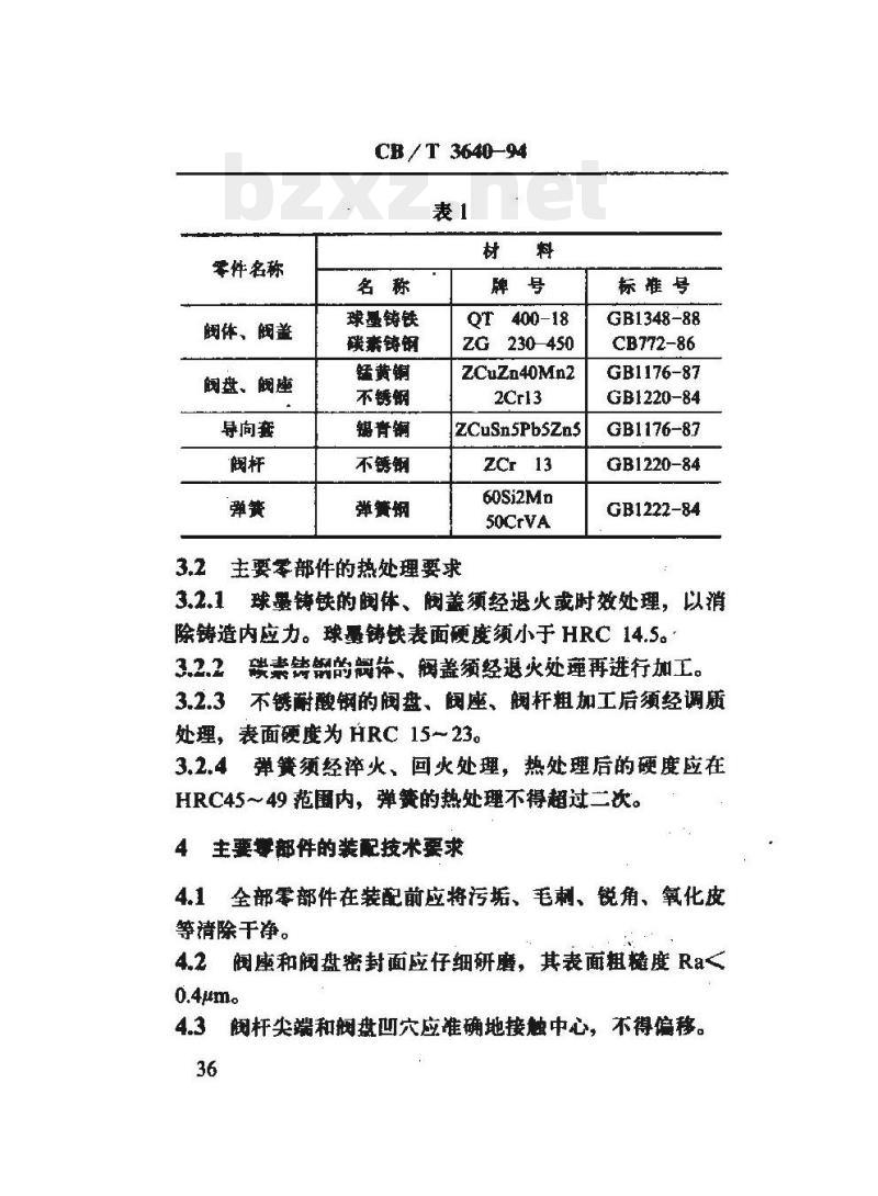CB/T 3640-94 船用锅炉安全阀修理技术要求