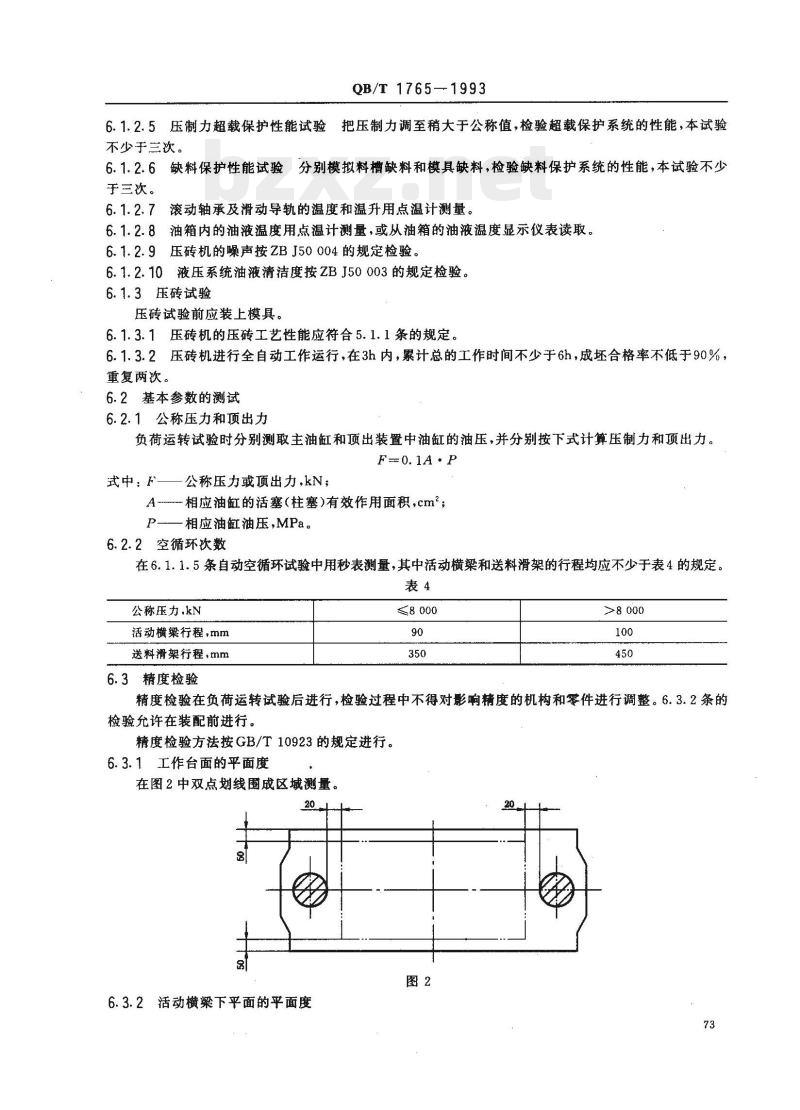 QB/T 1765—1993 液压自动压砖机