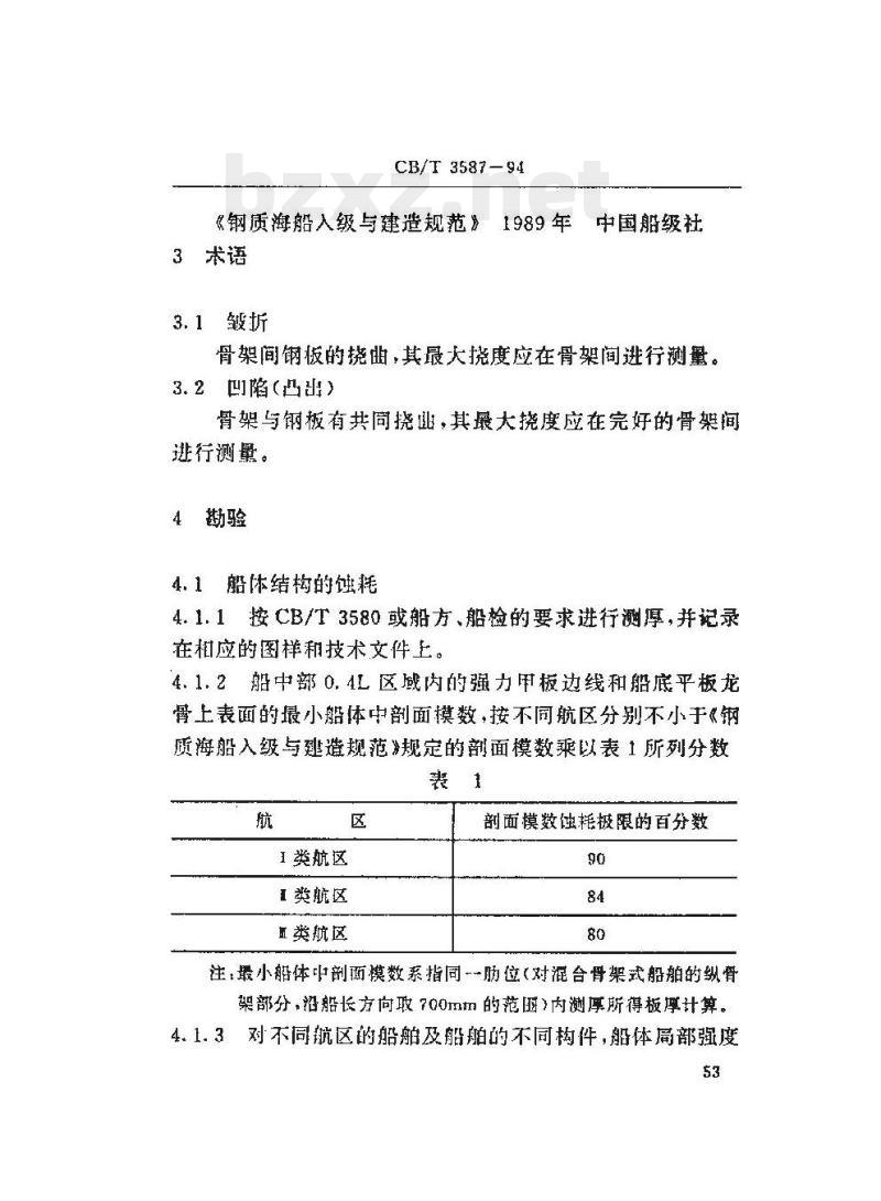 CB/T 3587-94 船体结构修理技术要求