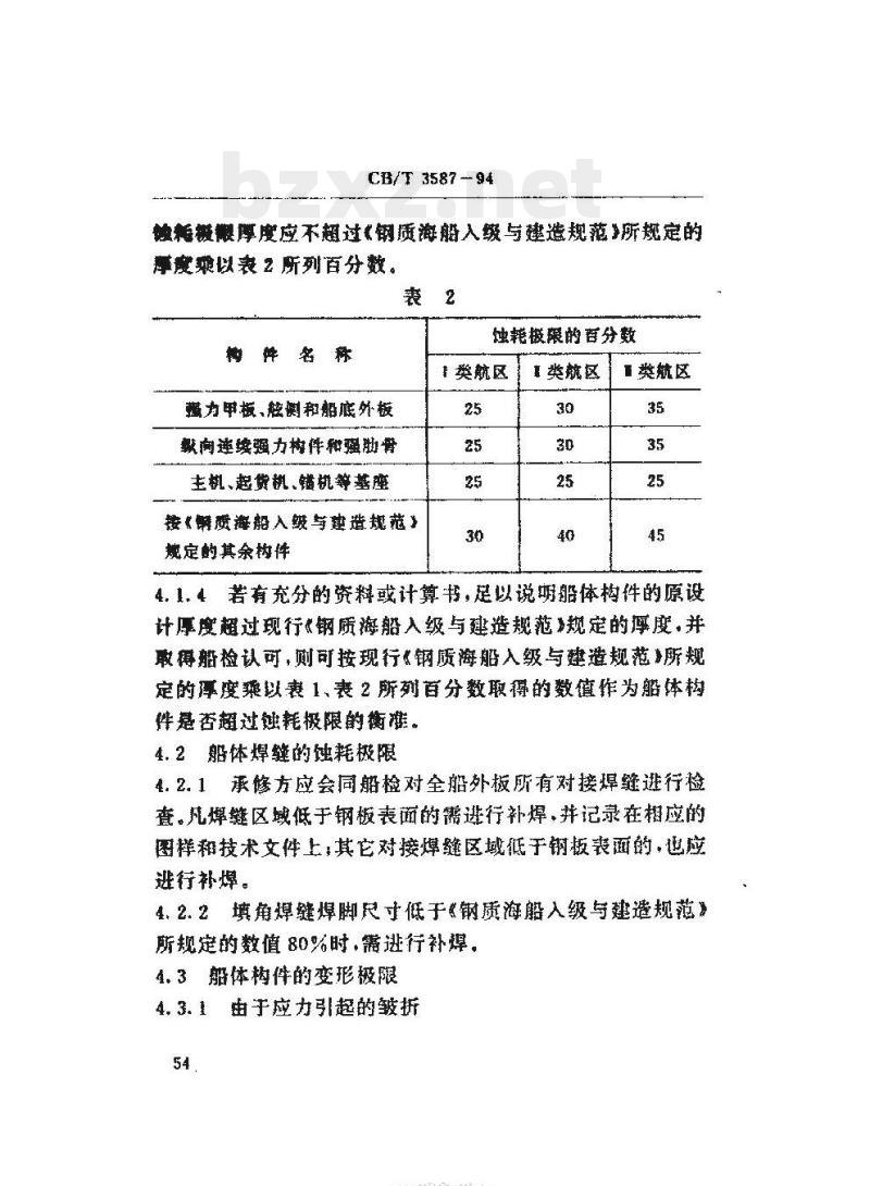 CB/T 3587-94 船体结构修理技术要求