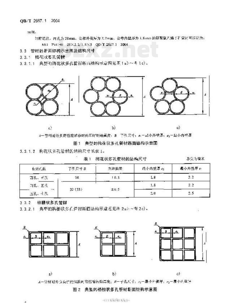 QB/T 2667.1—2004 埋地通信用多孔一体塑料管材第1部分:硬聚氯乙烯（PVC-U)多孔一体管材