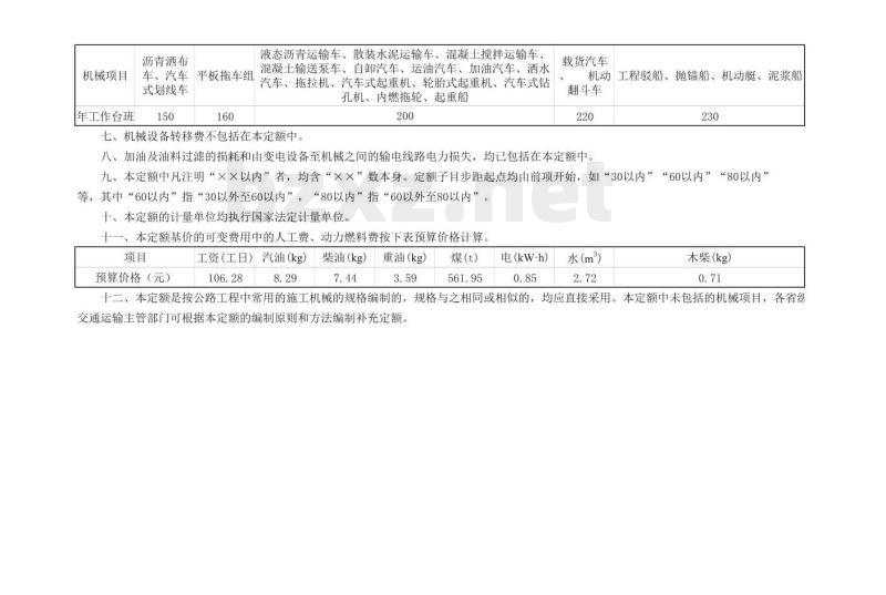 JTG/T 3833-2018 公路工程机械台班费用定额