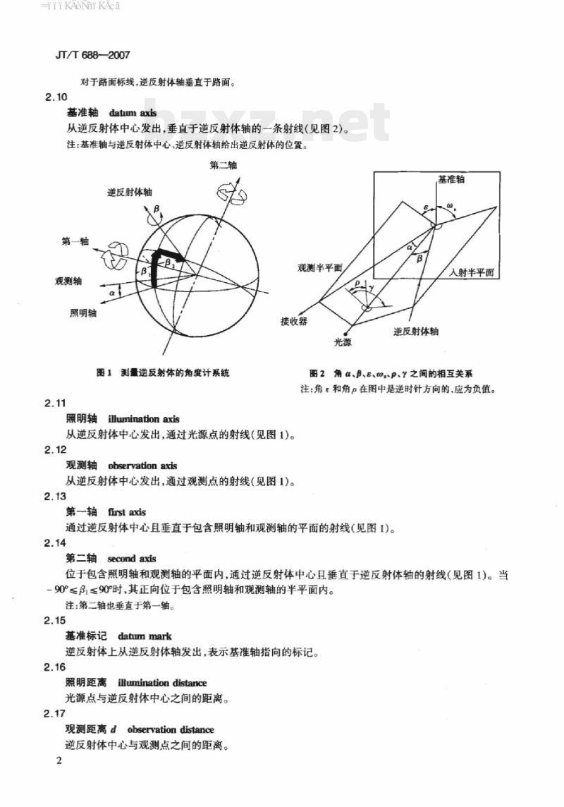 JT/T 688-2007 逆反射术语