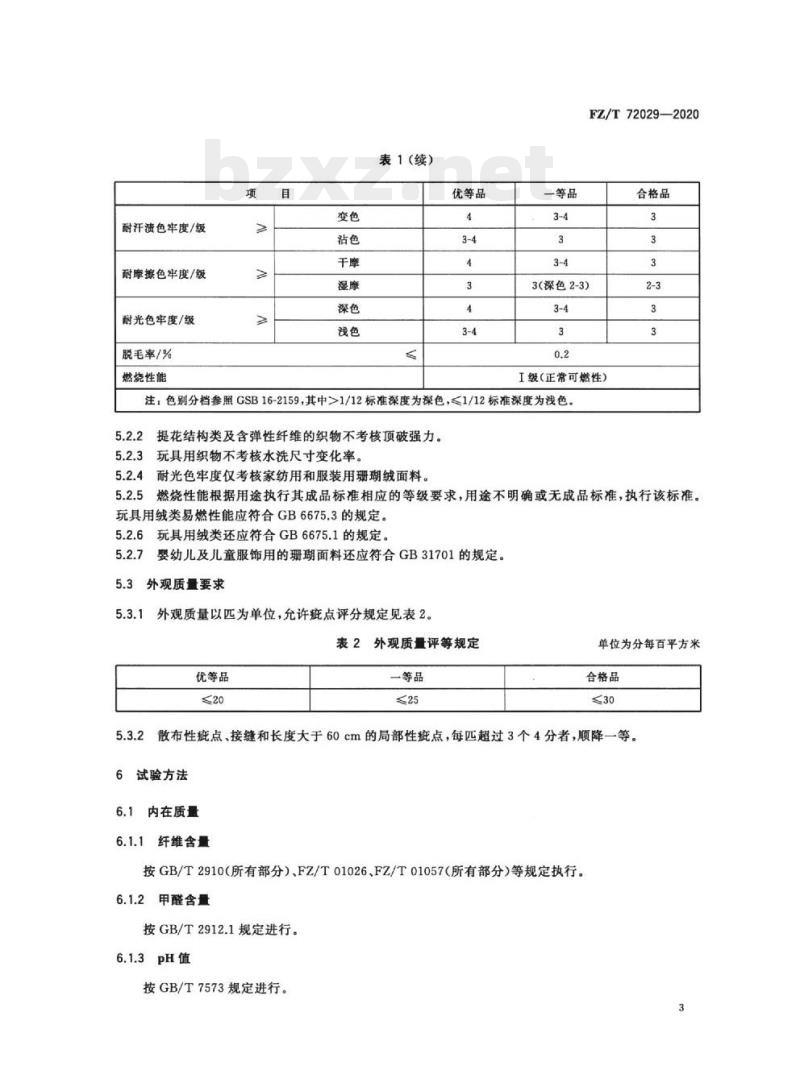FZ/T 72029—2020 珊瑚绒面料