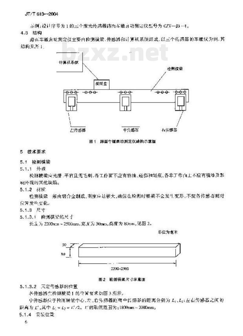 JT/T 613-2004 路面车辙自动测定仪