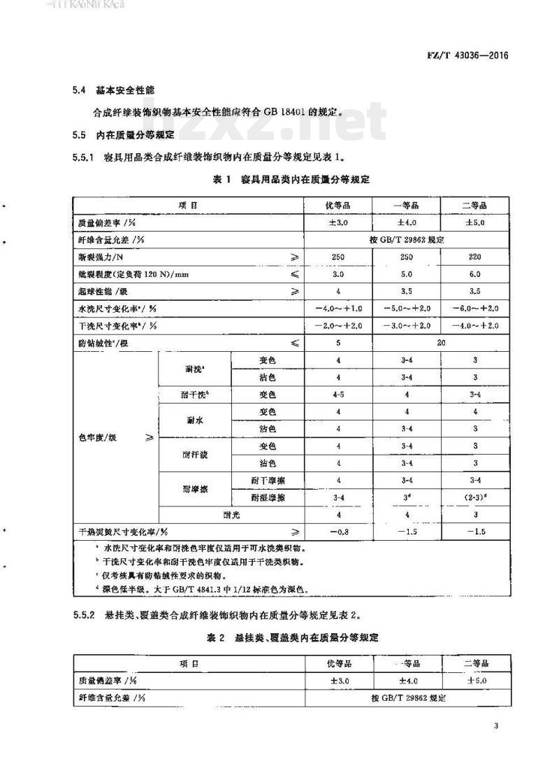 FZ/T 43036-2016 合成纤维装饰织物